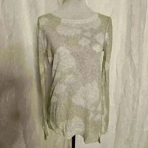 Long Tie Back Transparent Clouds in Blue Sky Sweater
